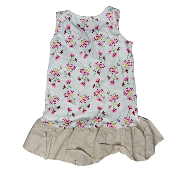 Sado NWT floral tank top with linen peplum ruffle hem and lace detail size 12m - Picture 3 of 4